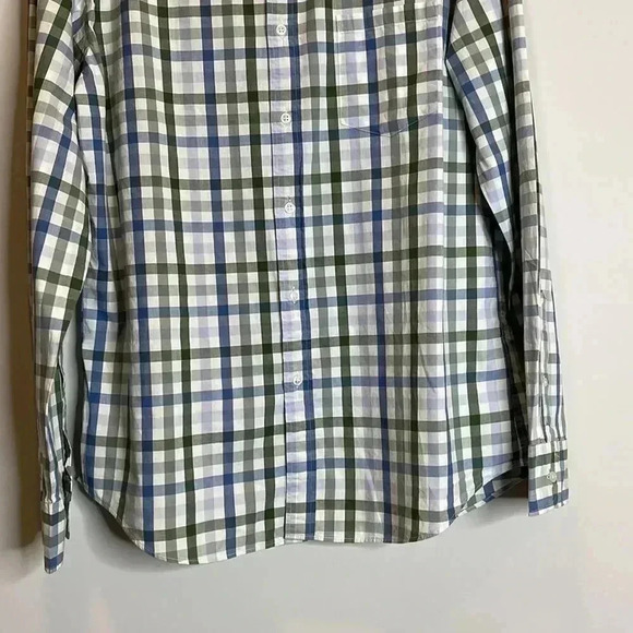 J.Crew Flex Washed Green And Blue Checkered Shirt - Picture 5 of 9